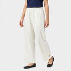 Women's White Regular Fit Solid Palazzos, White, small