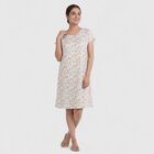 Women's White Casual Nighty, White, small