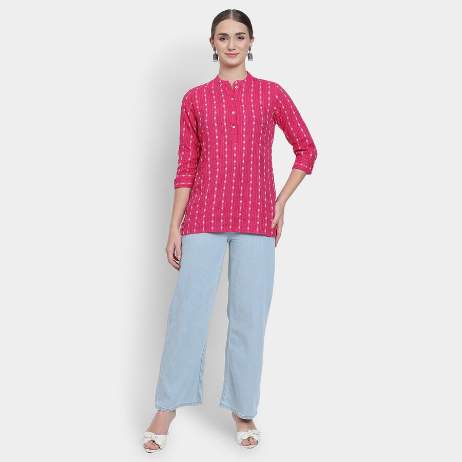 Ladies' Kurti, रानी (फ्यूशिया), large image number null