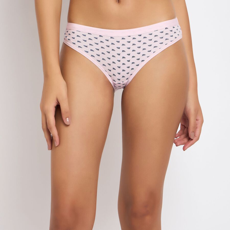 Ladies' 100% Cotton Panty, Light Pink, large