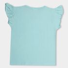 Girls' 100% Cotton T-Shirt, एक्वा, small image number null