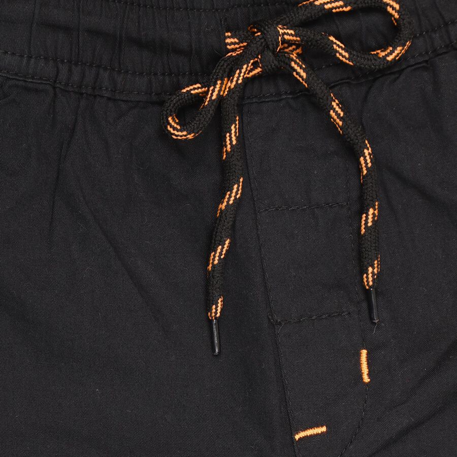 Boys' 100% Cotton Trousers , काला, large
