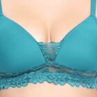 Half Lace Bra, Teal Blue, small image number null