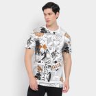 Men's 100% Cotton Round Neck Half Sleeves T-Shirt, White, small