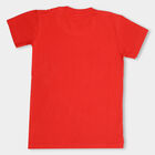 Boys' 100% Cotton Half Sleeves T-Shirt, लाल, small image number null
