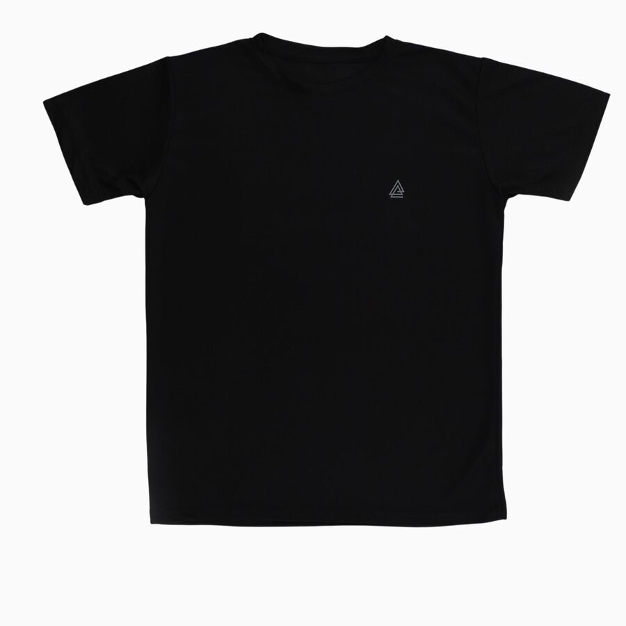 Boys' Half Sleeves T-Shirt, Black, large image number null