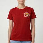 Women's Maroon Cotton Round Neck Casual T-Shirt, मरून, small