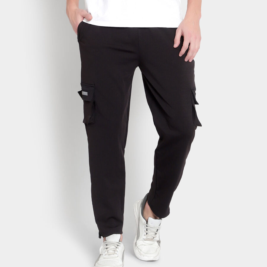 Cut & Sew Track Pants, Black, large image number null