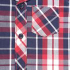 Infants Checks Regular Collar Shirt, Red, small image number null