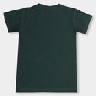 Boys' 100% Cotton Half Sleeves T-Shirt, Dark Green, small