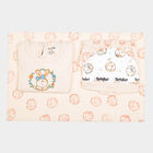 Infants Printed Cotton Baby Gift Set, Peach, small image number null