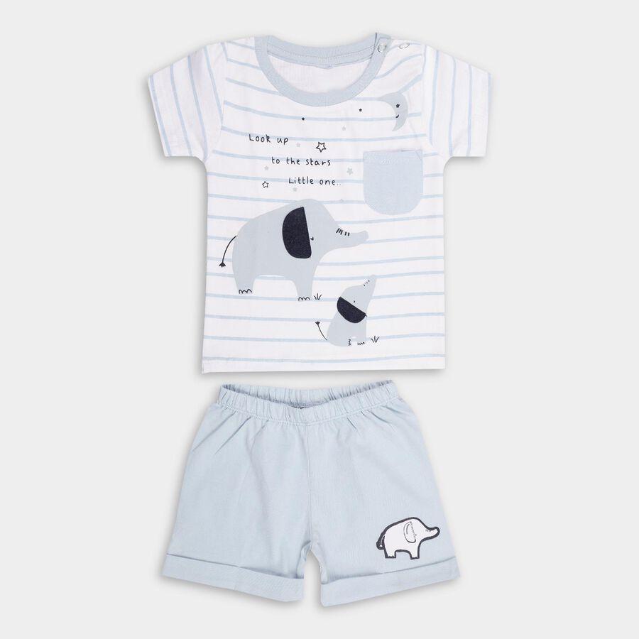 Infant Boys' 100% Cotton Baba Suit , Light Blue, large image number null