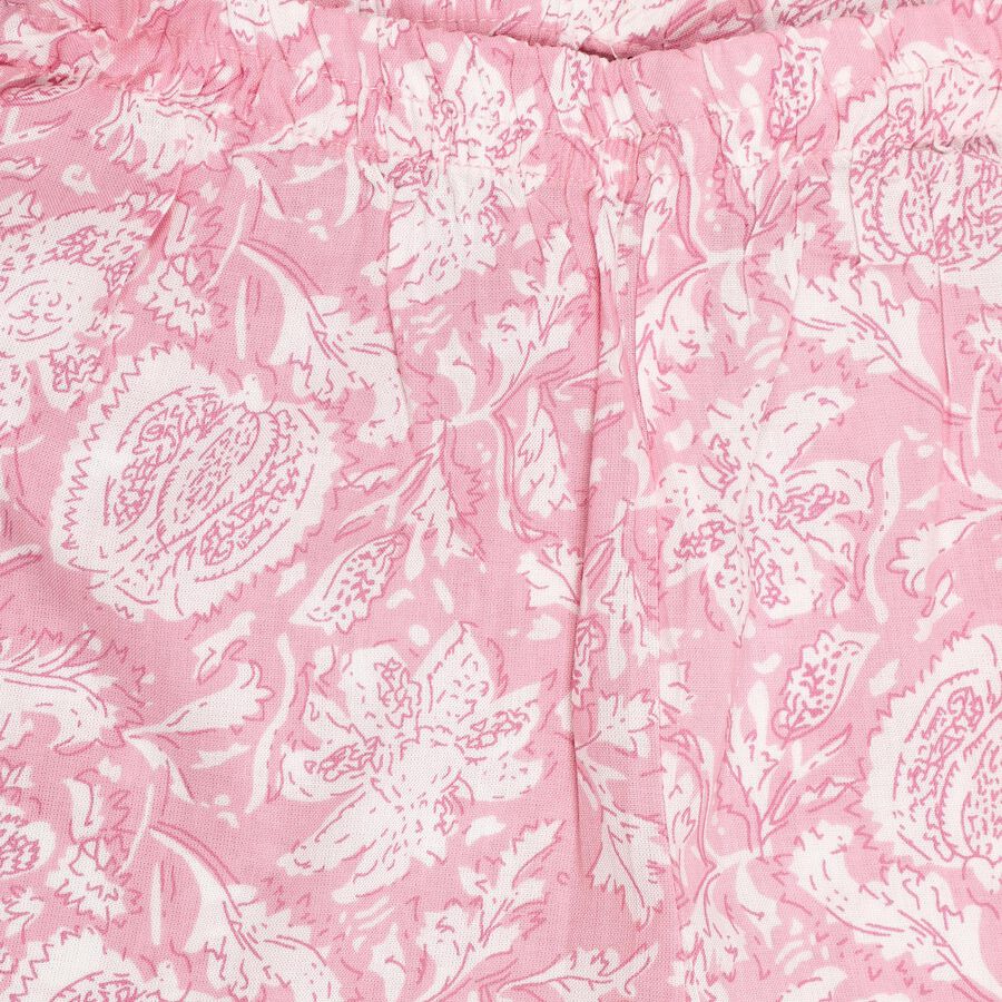 Girls Soft Pink Floral Neckline Bohemian Fusion Set, Light Pink, large image number null