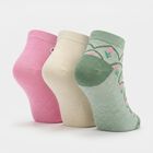 Women's Multi-Color Regular Fit Floral Pack of 3 Socks, Assorted, small