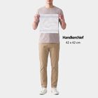 Men's White Striped Pack of 3 Handkerchief, White, small
