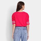Ladies' 100% Cotton Crop  Top, गुलाबी, small image number null