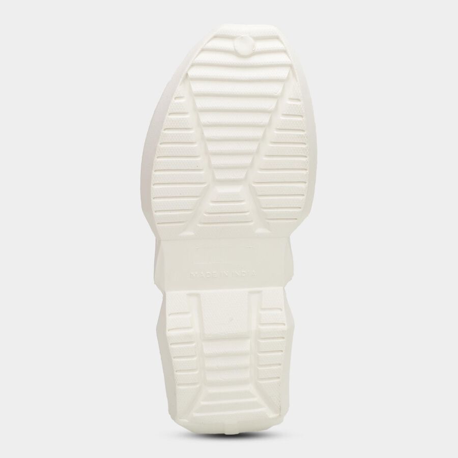 Men's Lace-Up Casual Shoes, White, large image number null