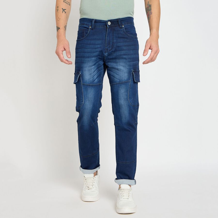 Men's Slim Fit Jeans, Dark Blue, large image number null