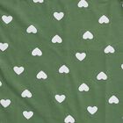 Girls' Olive Green Regular Fit Heart Printed Sleeveless Frock, हल्का हरा, small