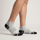 Men's Regular Fit Striped Pack of 3 Socks ( Charcoal, Grey, Black ), मिश्रित हल्का ग्रे, small
