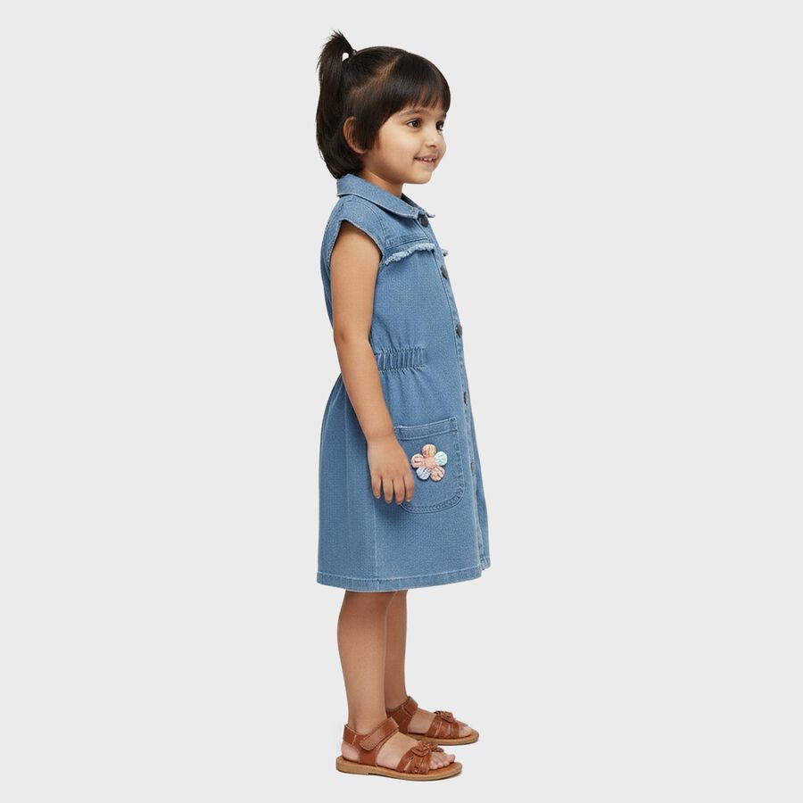 Girls' Frock, Light Blue, large