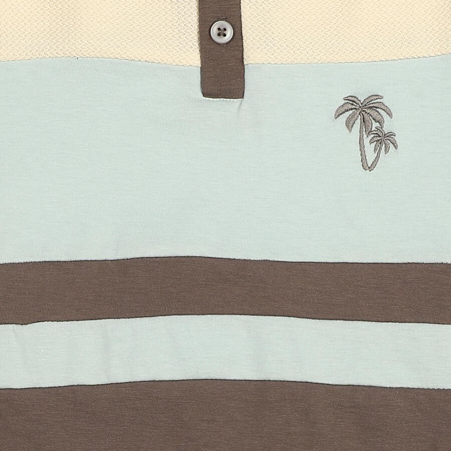 Boys' Half Sleeves T-Shirt, चारकोल, large