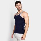 Men's 100% Cotton Gym T-Shirt , Navy Blue, small