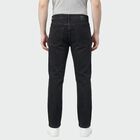 Men's Grey Slim Fit Washed Jeans, गहरा ग्रे, small