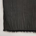 Women's Jet Black Net Plain Dupatta, काला, small image number null