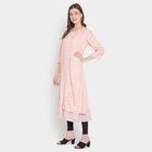Solid 3/4Th Sleeves Kurta, Peach, small image number null