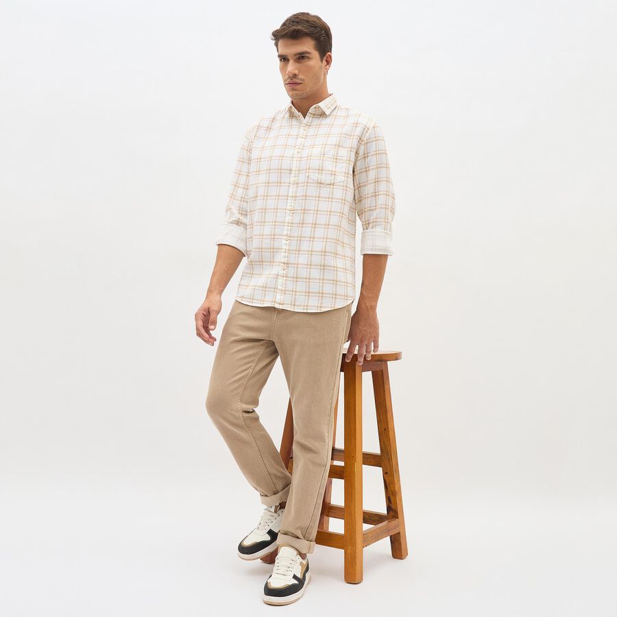 Men's Casual Shirt, Beige, large image number null