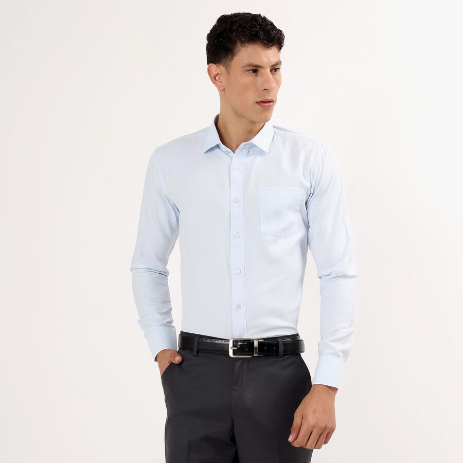 Men's Light Blue Slim Fit Formal Shirt, Light Blue, large image number null