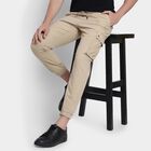 Men's Slim Fit Casual Trousers, Beige, small image number null