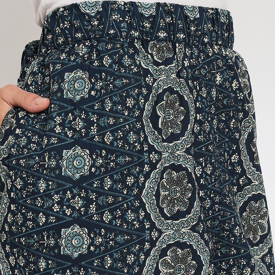 Ladies' 100% Cotton Ethnic Set, Dark Blue, large image number null