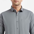 Cotton Solid Casual Shirt, Light Grey, small image number null