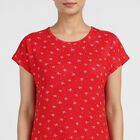 Women's Red Minimalist Nighty, लाल, small