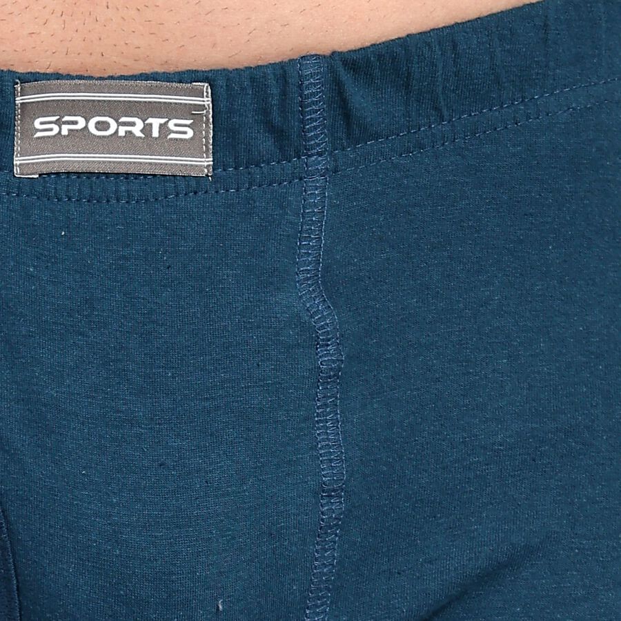 Men's 100% Cotton Trunks, टील ब्लू, large image number null