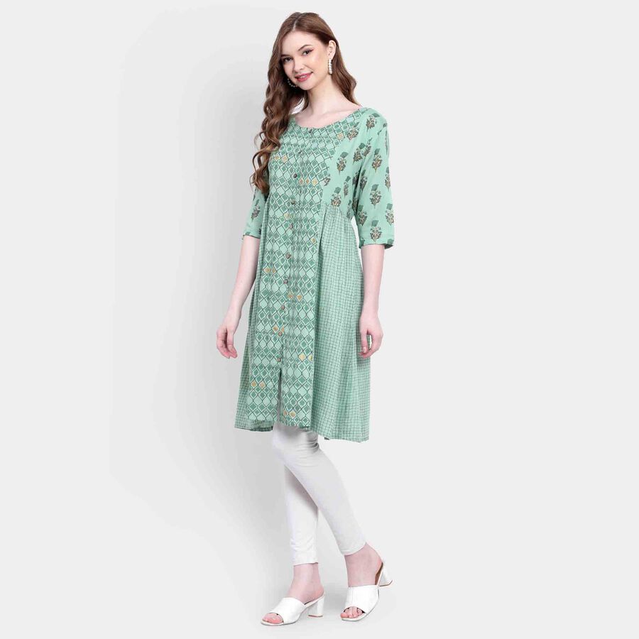 Printed Kurta, Light Green, large image number null