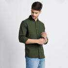 Cotton Solid Casual Shirt, Olive, small image number null