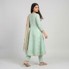 Women's Aqua Embroidered Ethnic Set, एक्वा, small