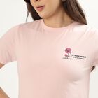 Ladies' Round Neck T-Shirt, Light Pink, small