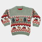 Infants' Mint Green Crew Neck Printed Pullover, Light Green, small