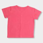 Kids Bright Pink Cotton V-Neck Front Open T-Shirt, Pink, small image number null
