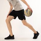 Men's Black Regular Fit Sports Shorts, काला, small
