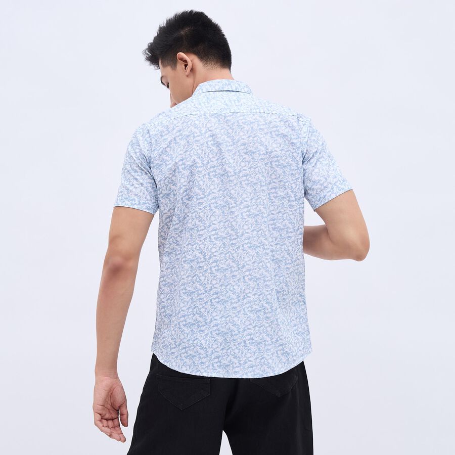 Men's Light Blue Cotton Regular Collar Casual Shirt, हल्का नीला, large image number null
