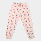 Girls' Off White Jogger Floral Printed Pyjama, ऑफ व्हाइट, small