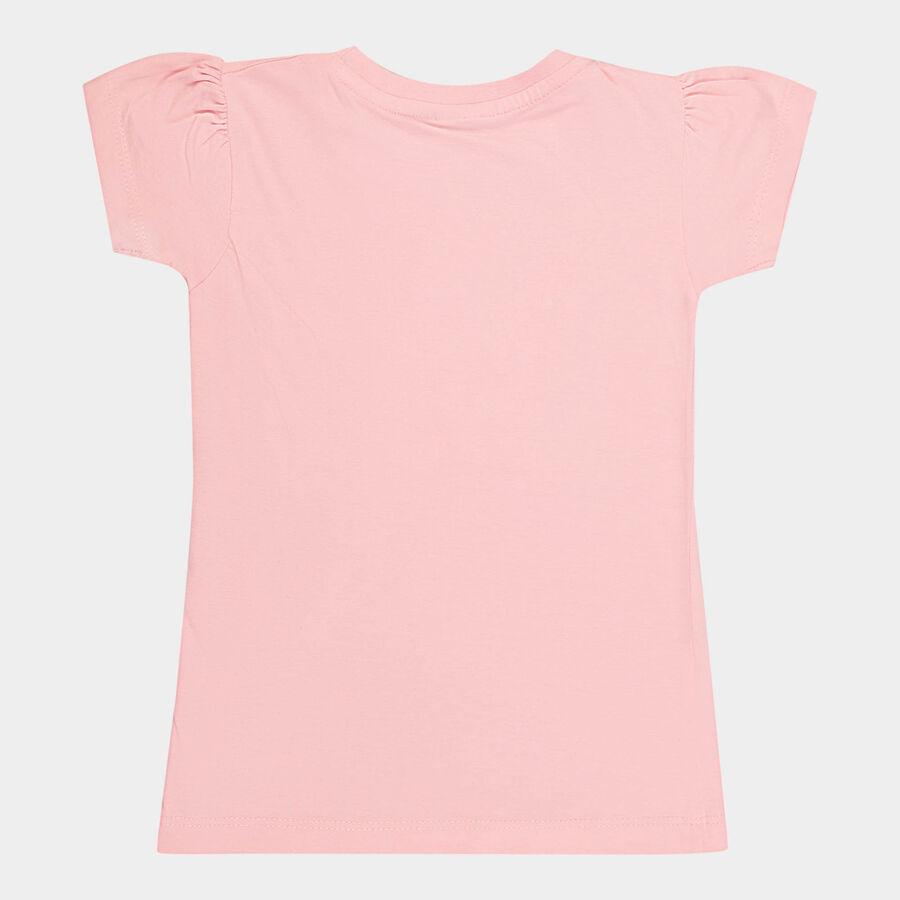 Girls Cotton T-Shirt, Light Pink, large image number null