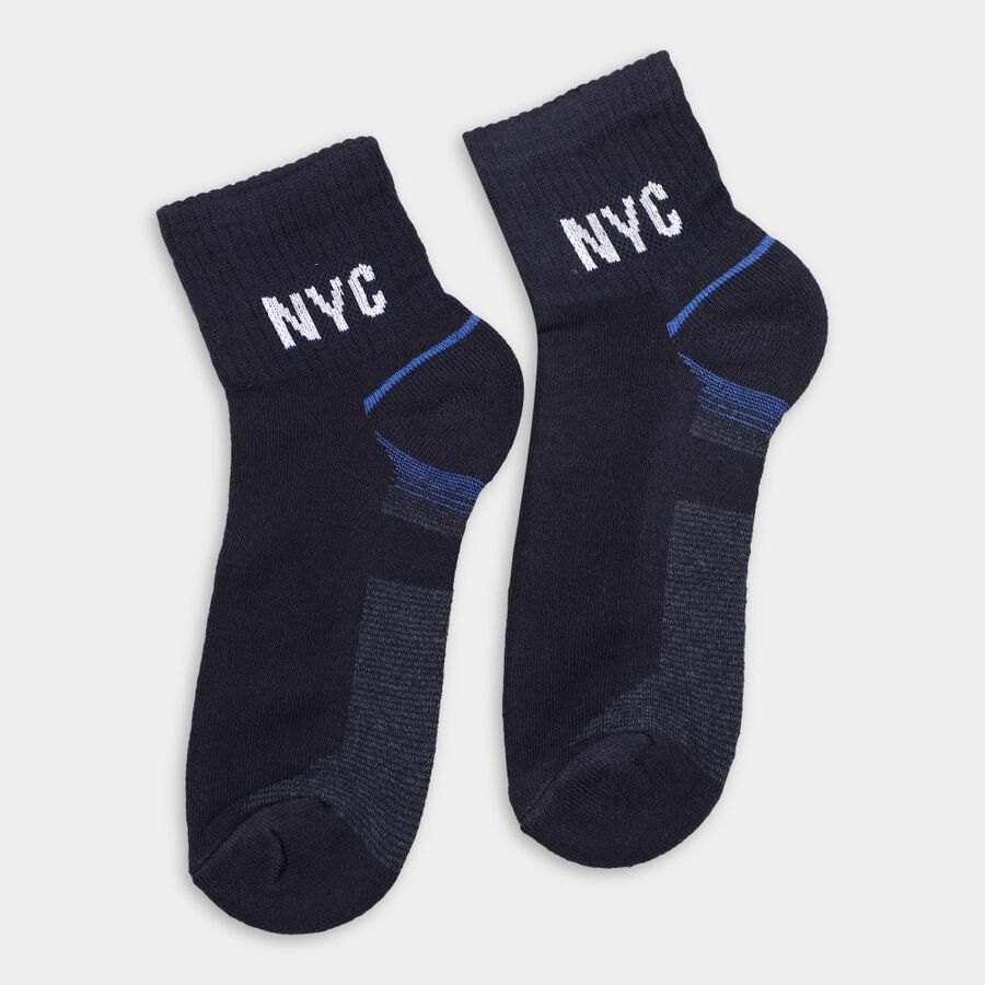 Men's Socks (Pack of 3), काला, large image number null