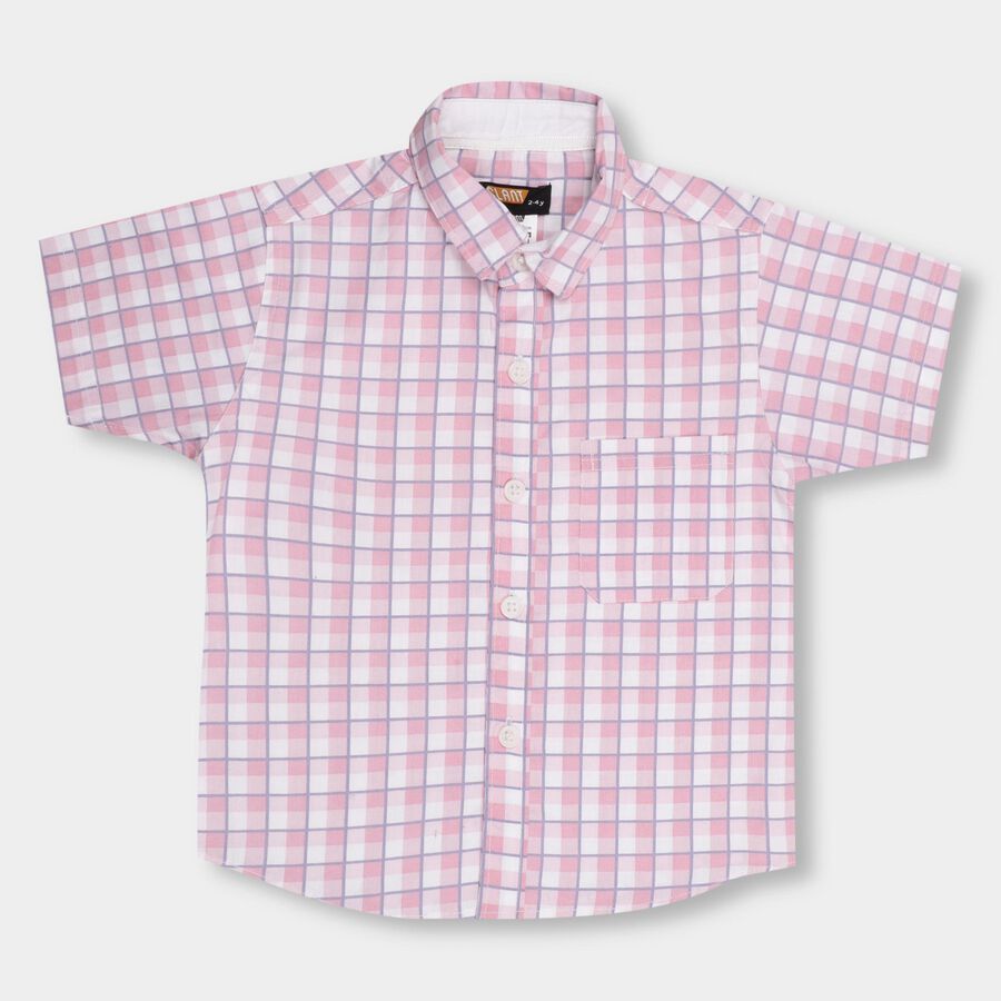 Boys' 100% Cotton Casual Shirt , गुलाबी, large image number null