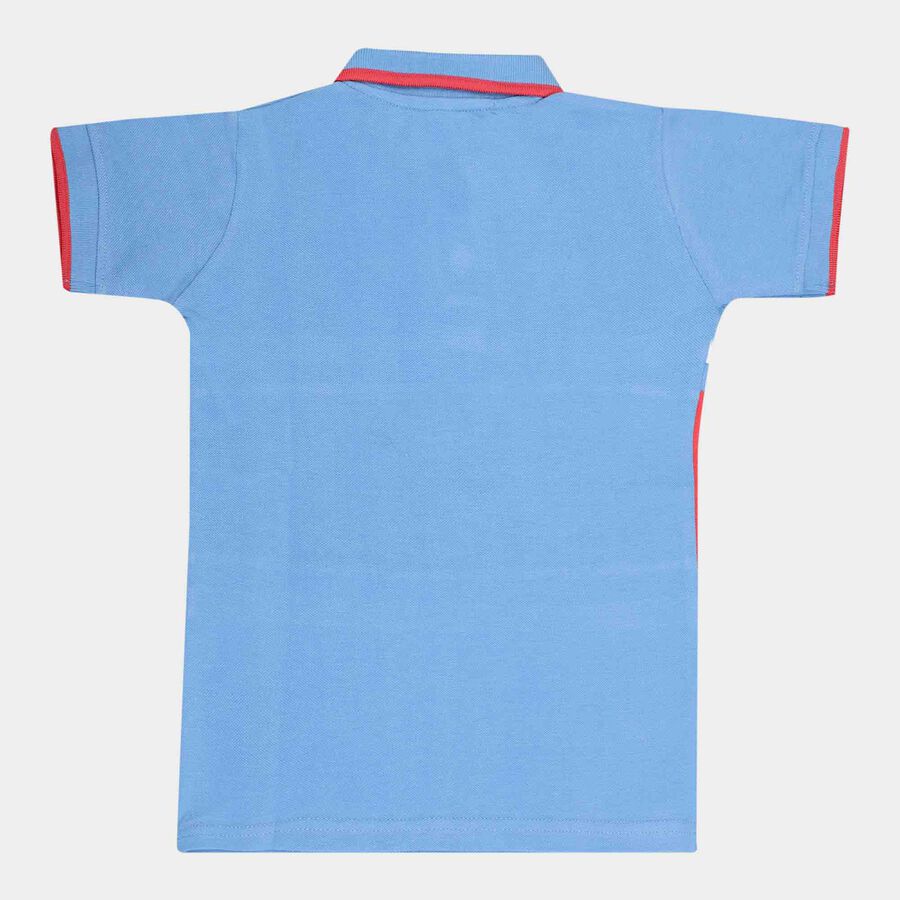Boys Cotton T-Shirt, Mid Blue, large image number null